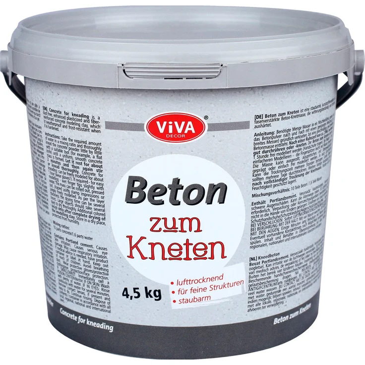 Viva Decor Modelliermasse Knetbeton, lufttrocknend, Beton-Optik hart wie Stein – Bild 1