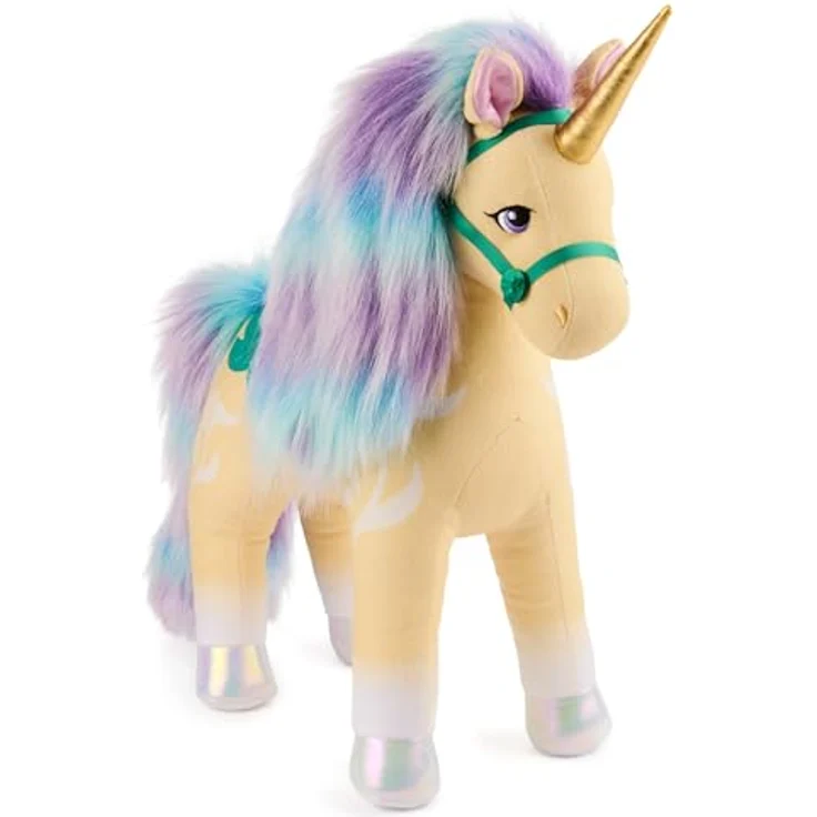 Unicorn Academy Leaf Plüschtier, Einhorn-Spielzeug aus weichem Plüsch, gelb, 38 cm, geeignet für Mädchen ab 1 Jahr – Bild 1