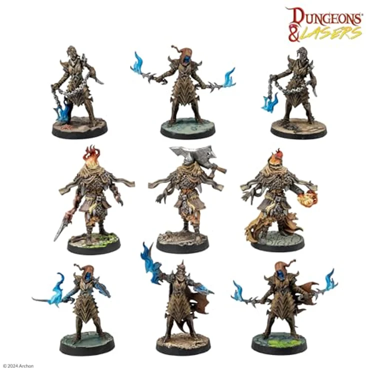 Dungeons & Lasers Armies of Deuslair Miniaturen-Set, 42 Detailreiche Modelle mit Malerischen Basen, 5E-kompatibel für DND und Tabletop-RPG-Spiele, Unlackiert und Unmontiert, ab 14 Jahren – Bild 4