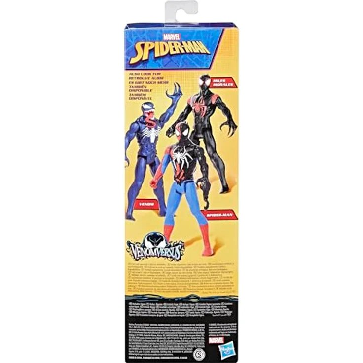 Marvel Spider-Man VenomVersus Titan Hero Serie Spider-Man Action-Figur, 30 cm, beweglich, schwarz – Bild 5