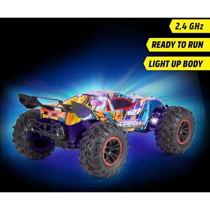 Dickie Toys RC-Monstertruck Furious Phoenix, RTR, 40 cm, mit Licht, blau – Bild 3