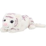 Depesche 12520 TOPModel Fantasy Tiger - Kuscheltier Tiger mit weißem Fell und Glitzeraugen, ca. 50 cm großer Plüschtiger