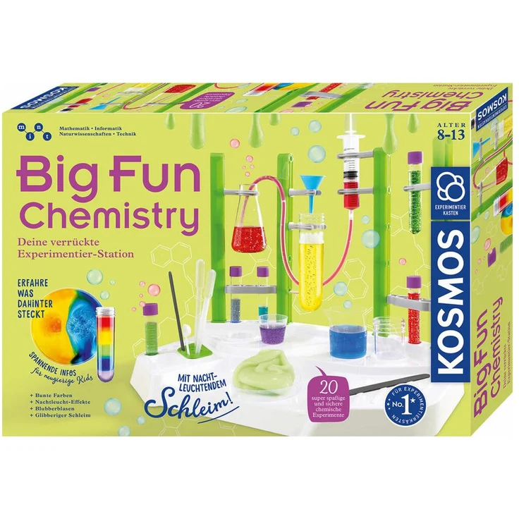Kosmos Experimentierkasten Big Fun Chemistry, Chemielabor mit 20 sicheren Experimenten, für Kinder ab 8 Jahren – Bild 1