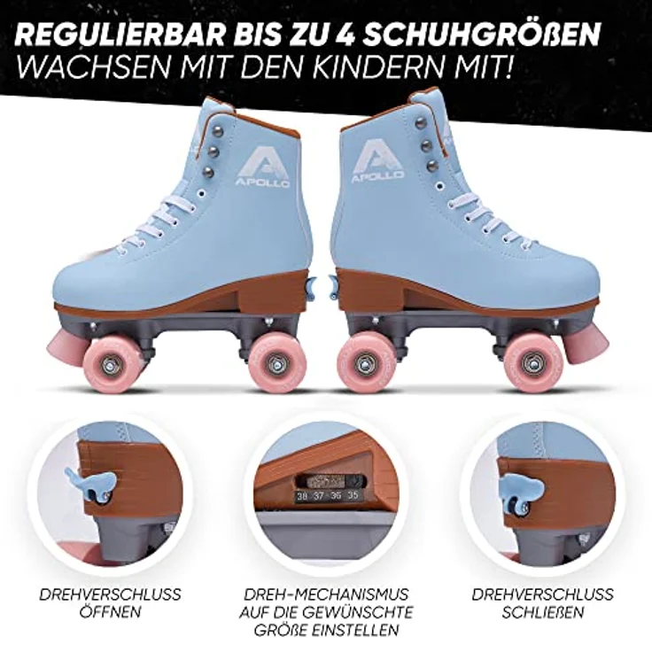 Apollo Disco Roller, Classic Roller | Rollschuhe verstellbar von 31 bis 42, Damen, in schicken Designs – Bild 3