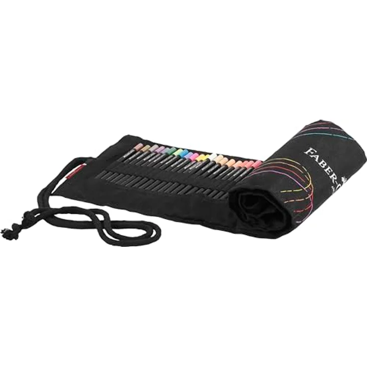 Faber-Castell 116418 Buntstifte Set, 72 Black Edition mit Metallic- und Neonfarben, ergonomisches Design, inklusive Stifterolle – Bild 4
