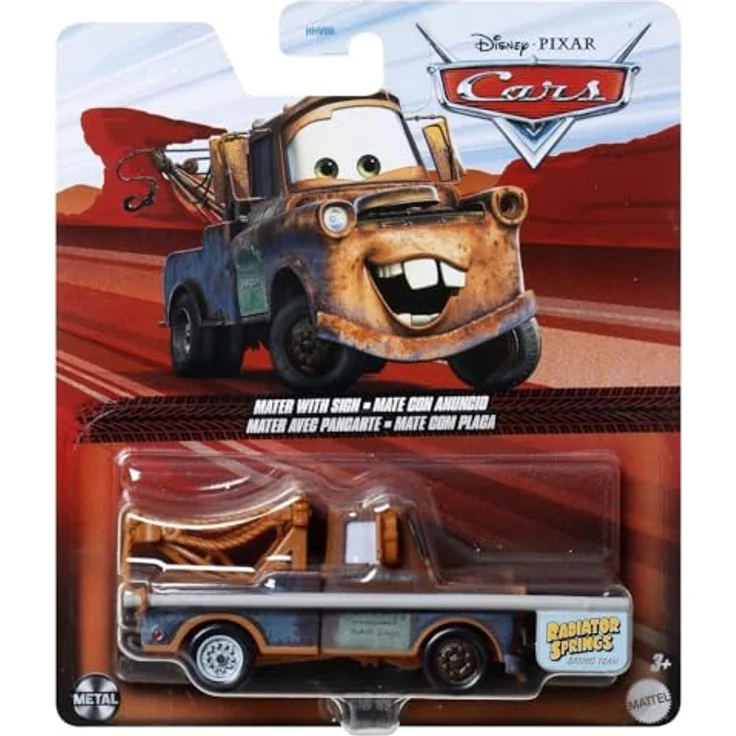 Disney Cars Spielzeug-Rennwagen Hook mit Fahne, Maßstab 1:55, Druckguss-Metall, geeignet ab 3 Jahren – Bild 4