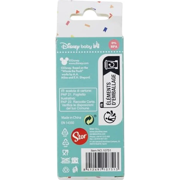 Disney Mickey Mouse Babyflasche, Baby Fruchtspender Feeder für sichere Beikosteinführung, mehrfarbig, handliches Format für kleine Hände, 4 × 6 × 11 cm – Bild 6