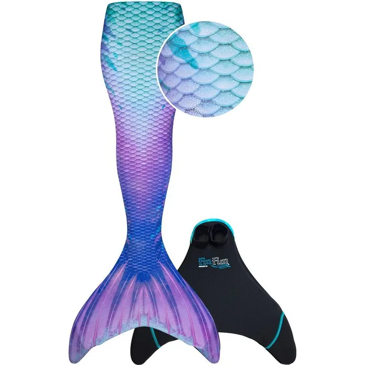 Fin Fun Monoflosse Fin Fun Lotus Moon, für Kinder, Limited Edition mit glitzerndem Finish