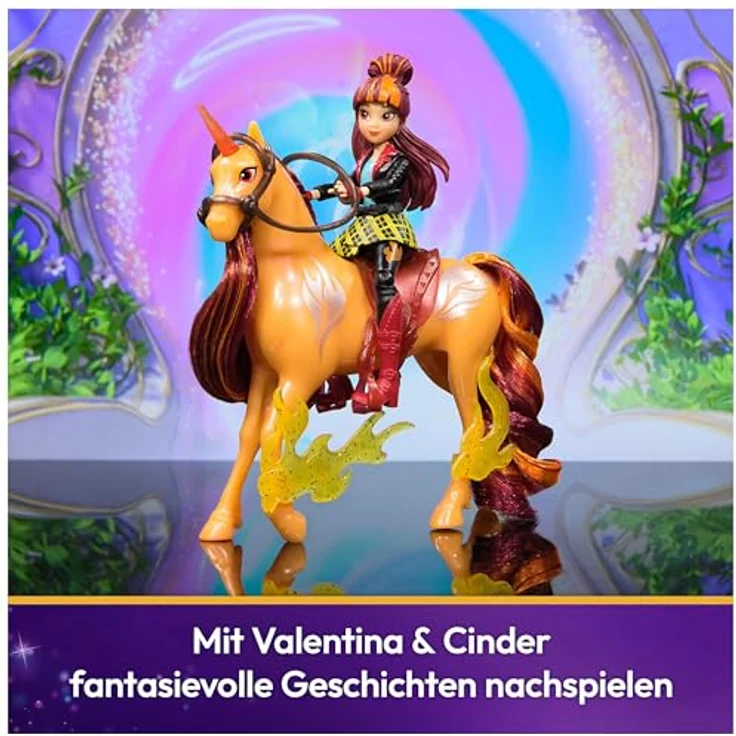 AMIGO Unicorn Academy Valentina & Cinder, Sammelfiguren-Set mit Einhorn und 7 Bewegungspunkten, 11 cm und 13 cm groß, ab 3 Jahren – Bild 5