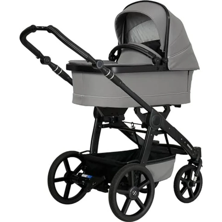 Hartan Kinderwagenset Rock IT Outdoor, Kombikinderwagen, grau, 3-teilig, EN 1888, UV 50+, AZO-frei, Made in Germany, mit Feststellbremse, kugelgelagerten Rädern und 5-Punkte-Gurt – Bild 3