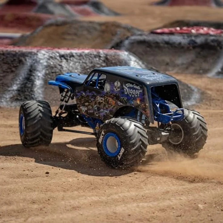 LOSI LMT 2.0 Son-Uva Digger 4X4 Monster Truck RTR, mit Wheelie Modus, Bürstenmotor, Blau – Bild 3