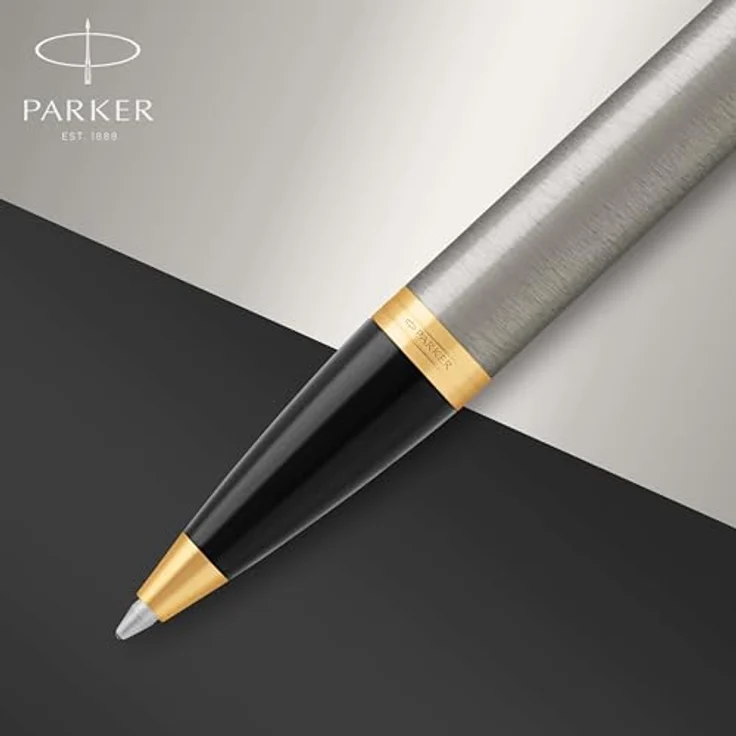 Parker Pen IM Brushed Metal G.C., Schreibstift mit stabiler Edelstahlfeder, Silber – Bild 4
