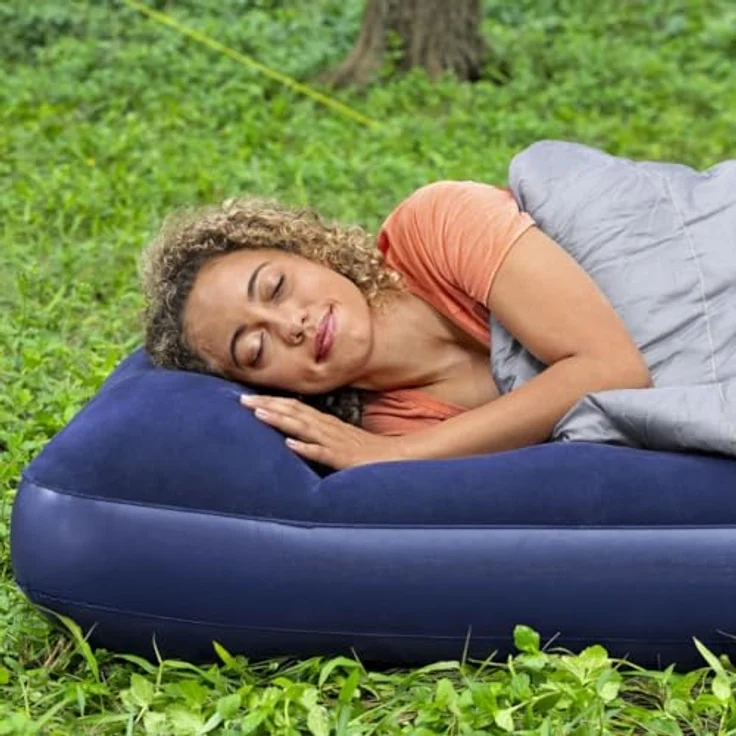 BESTWAY Luftmatratze Bestway 67223 Luftbett 185 x 76 x 28 cm mit integrierter Fußpumpe, Königs-Blau – Bild 2