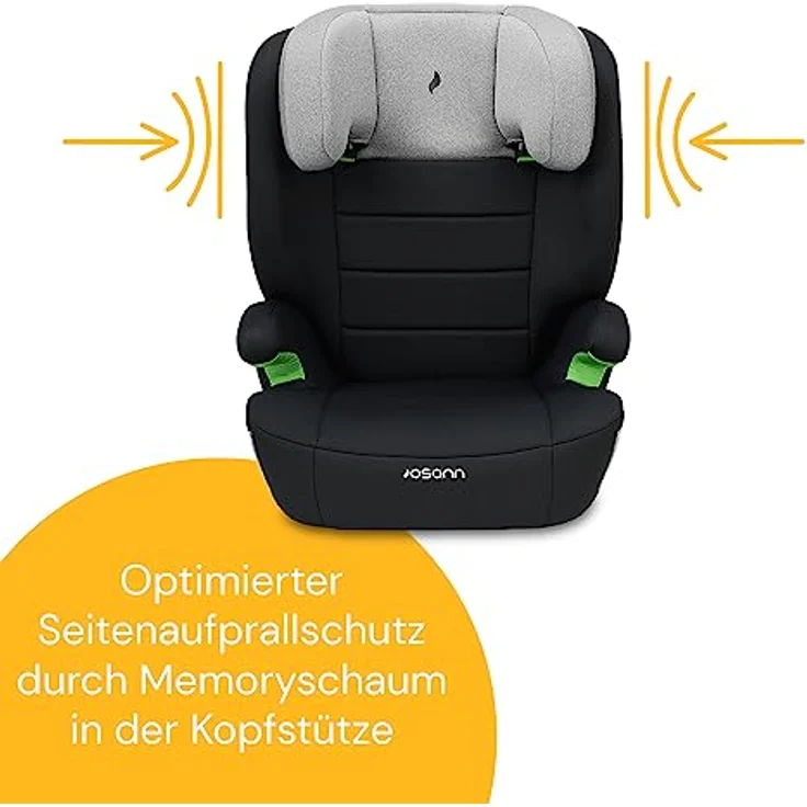 Osann Kindersitz Musca i-Size - Mitwachsender Autokindersitz, 14-fach höhenverstellbare Kopfstütze - Grey Melange – Bild 4