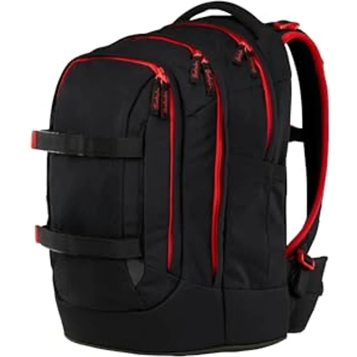 satch pack, ergonomischer Schulrucksack mit 30L Stauraum, standfest, individuell anpassbar, reflektierend, Fire Phantom - Schwarz – Bild 3