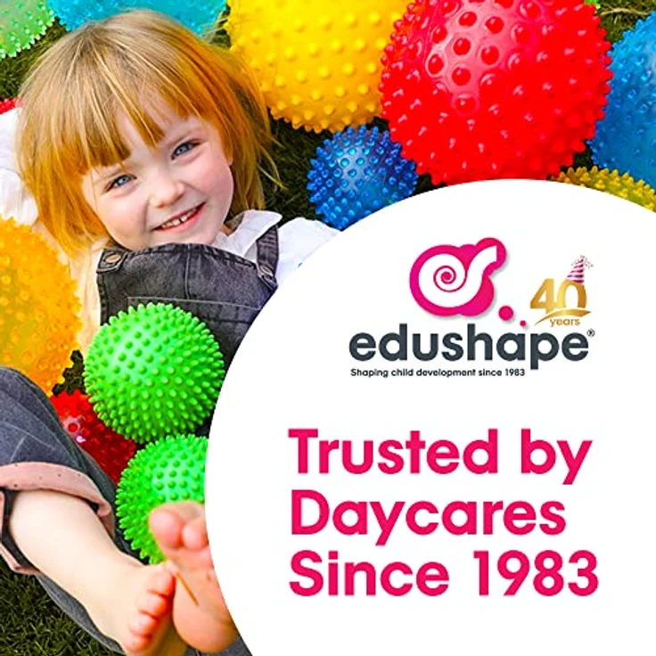 Edushape Sansebolde mit Tiergesichtern, 3er Set Sensorikbälle für Babys ab 0+ Jahren – Bild 5