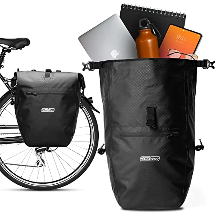 2Radwerk Fahrradtasche fr Gepcktrger 25.4 l , 100% Wasserdicht , mit  Tragegriff und Schultergurt , fahrradtasche gepcktrger,  gepcktrgertasche, Fahrrad Taschen hinten: Tests, Infos & Preisvergleich