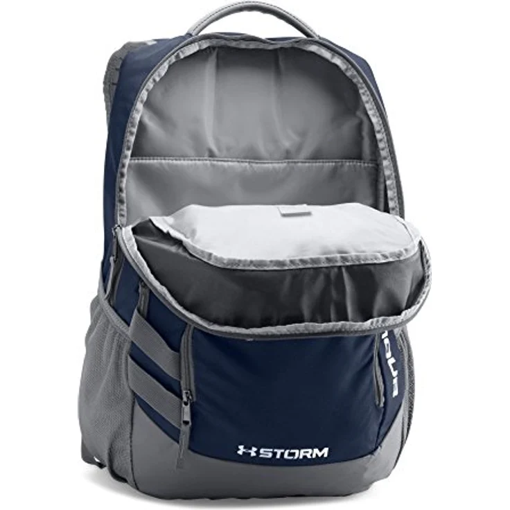 Under Armour Hustle Lite Backpack midnight navy - metallic silver (410-099) – Bild 5