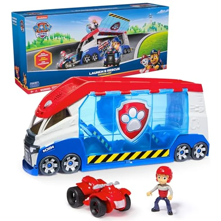 Spin Master Paw Patrol Spielzeug-Transporter PAW Patroller 3.0, mit Soundeffekt und Ryder mit Quad, für Kinder ab 3 Jahren