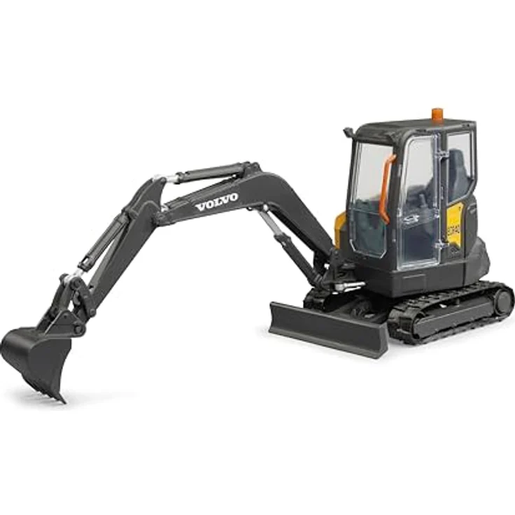 Bruder® Volvo ECR40 Kompaktbagger, Spielzeug-Auto mit drehbarem Fahrerhaus und seitlich schwenkbarem Baggerarm – Bild 1