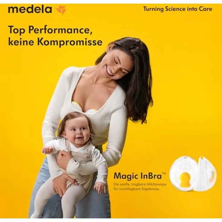 Medela Magic InBra Tragbare Doppel-Milchpumpe, FluidFeel-Technologie, App-Konnektivität, Sensorsteuerung, Ultraleicht (200g), Leise, Krankenhausqualität – Bild 2