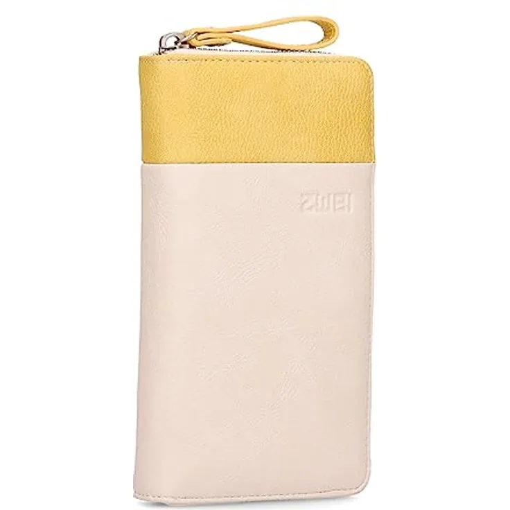 Zwei Eva Geldbörse 20 cm, Kinderportemonnaie aus 100% Polyurethan in beige