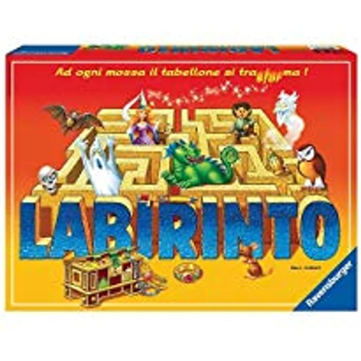 Ravensburger Labyrinth 35. Jubiläum, Brettspiel für 2-4 Spieler, Geschenkidee für Kinder ab 7 Jahren, italienische Ausgabe – Bild 1
