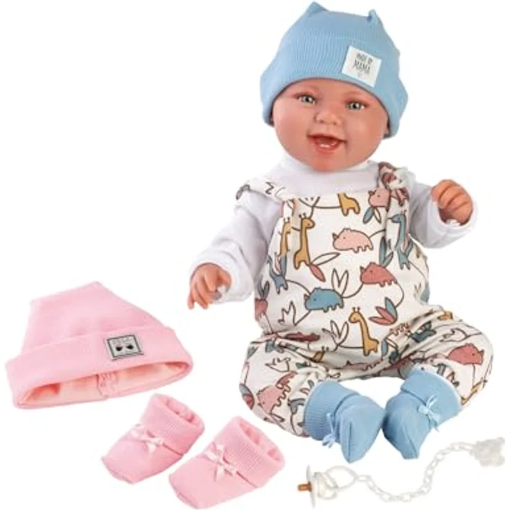 Llorens Babypuppe Tino/Tina, 44cm, Made in Europe, blau – Bild 3