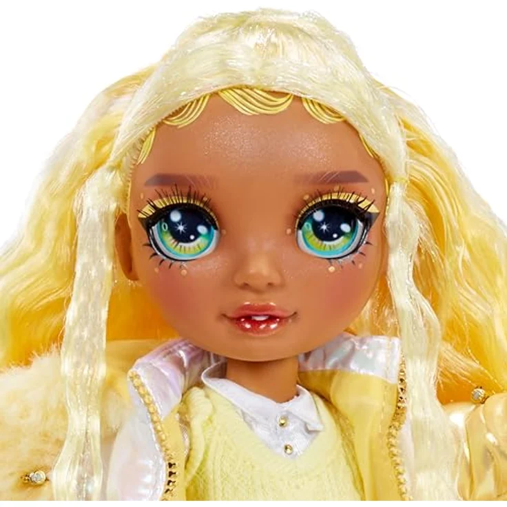 Rainbow High Anziehpuppe Winter Wonderland Doll - Sunny (Yellow), mit magischem Schnee und Schneemann Bastelset – Bild 5