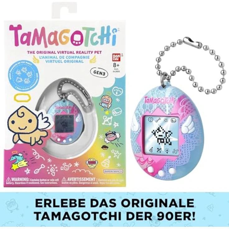 Bandai Tamagotchi Angel, Interaktives Haustier mit Lernspiel-Funktion, Pink – Bild 2