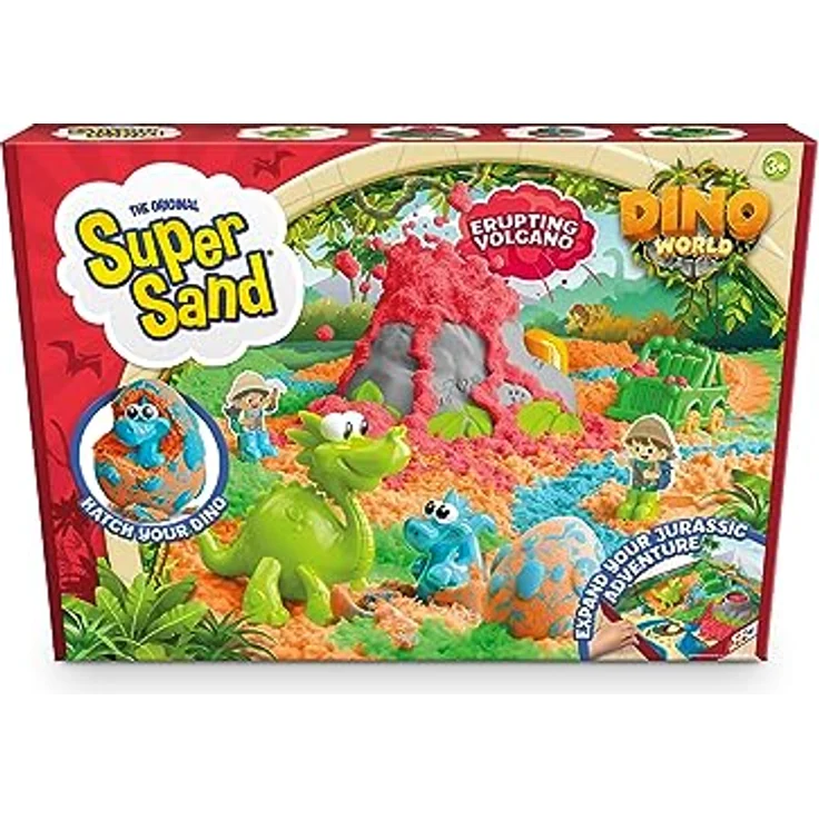 Goliath Toys Super Sand - Dinosaur Dinosaur World, mehrfarbiges Knetmaterial zur kreativen Gestaltung für Kinder ab 3 Jahren – Bild 1