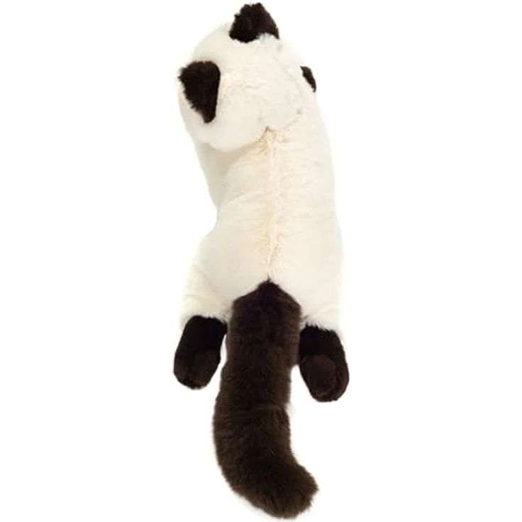 Teddy Hermann 91823 Birma-Katze liegend, Kuscheltier aus streichelweichem Plüsch, 36 cm, waschbar, ab 18 Monaten geeignet – Bild 3