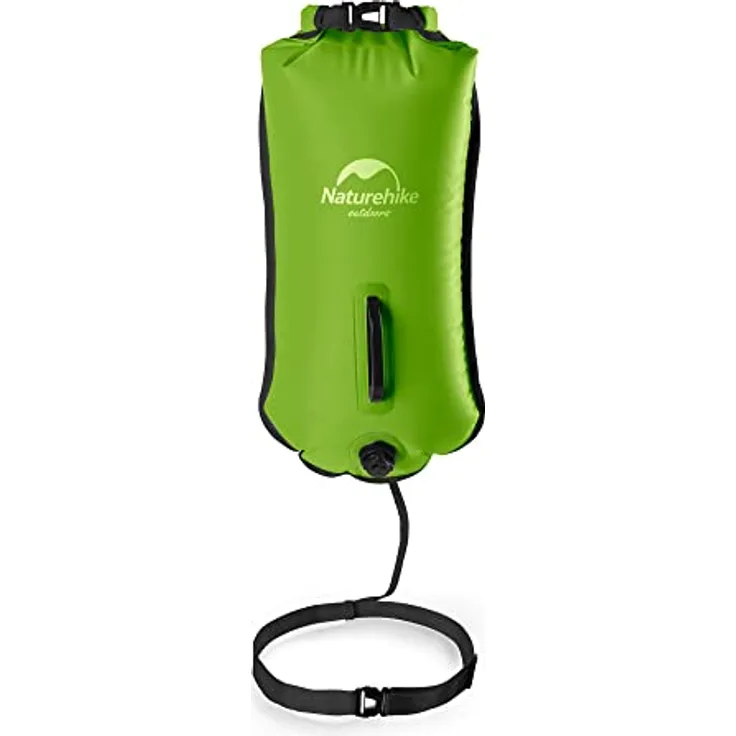Naturehike Aufblasbarer Trockensack 18L, Wasserdichter Rucksack mit 2 Luftkammern für Schwimmen und Triathlon-Training, fluoreszierend orange