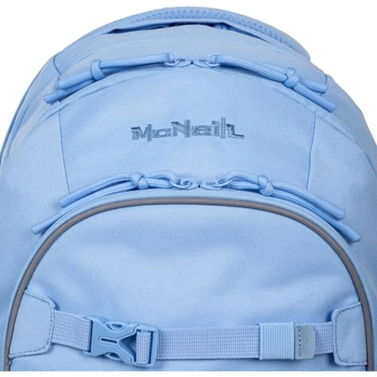 McNeill Schulrucksack MILO, hellblau, mit gepolsterten Rückriemen, Air-Flow Rückensystem und Organizer-Fächern – Bild 5