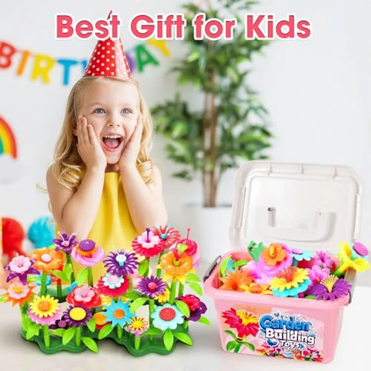 Fivejoy Blumengarten Spielzeug Für Mädchen, DIY Bouquet Set Mit Rosa Box Draußen & Drinnen Spielzeug Geschenk Für 3-6 Jährige Mädchen, Kunst Blumenarrangement Spielzeug - Preisvergleich – Bild 8