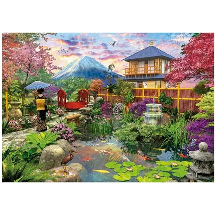 Educa - Puzzle von 1500 Teilen für Erwachsene | Japanischer Garten, 85 x 60 cm, inklusive FixPuzzle Kleber – Bild 2