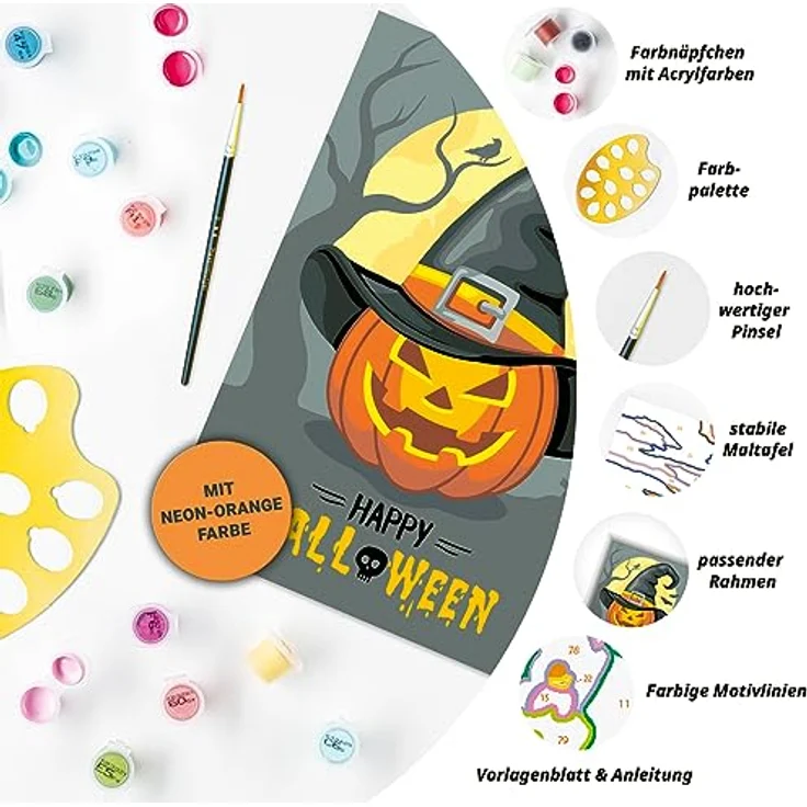 Ravensburger Malen nach Zahlen 23601 - Happy Halloween - Kinder ab 9 Jahren – Bild 5