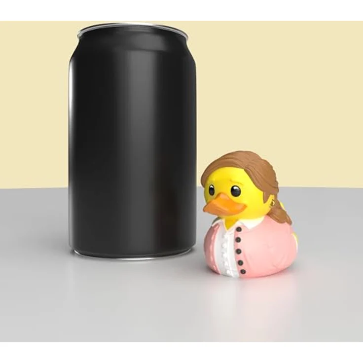 TUBBZ Mini: The Office - Pam Beesly Cosplay-Gummiente Vinyl-Figur, 5 cm groß, mit The Office-Logo in Mini-Badewanne – Bild 5