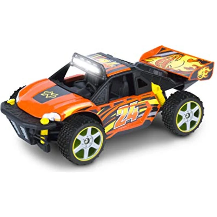 Nikko 10041 Race Buggies Hyper Blaze, ferngesteuertes RC Auto, Offroad Fahrzeug bis 7,5 km/h, Multidirektionale Fernbedienung 2,4 Ghz, für Kinder ab 6 Jahre & Erwachsene, Buggy ca. 23 cm, Orange – Bild 1