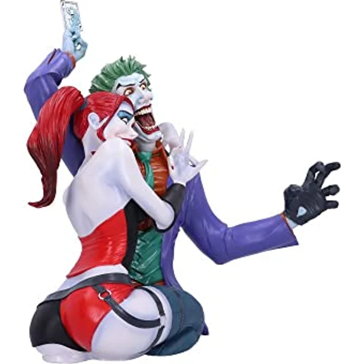 Nemesis Now The Joker and Harley Quinn, Büste 37,5 cm aus feinstem Harz, manuell bemalt – Bild 6