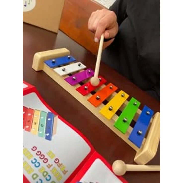 GICO Kinder Xylophon aus Holz mit 8 Tönen (C-DUR), inkl. 2 Schlägel und Liederbuch, ideal für musikalische Früherziehung - 3811 – Bild 5
