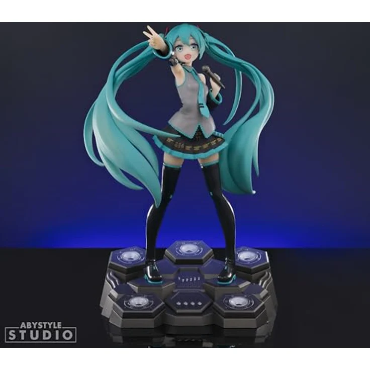 ABYstyle Studio Hatsune Miku Figur 1/10 "Zwinkern", 18 cm, hochwertiges PVC mit Lautsprecher-Sockel, offizielles Lizenzprodukt – Bild 3