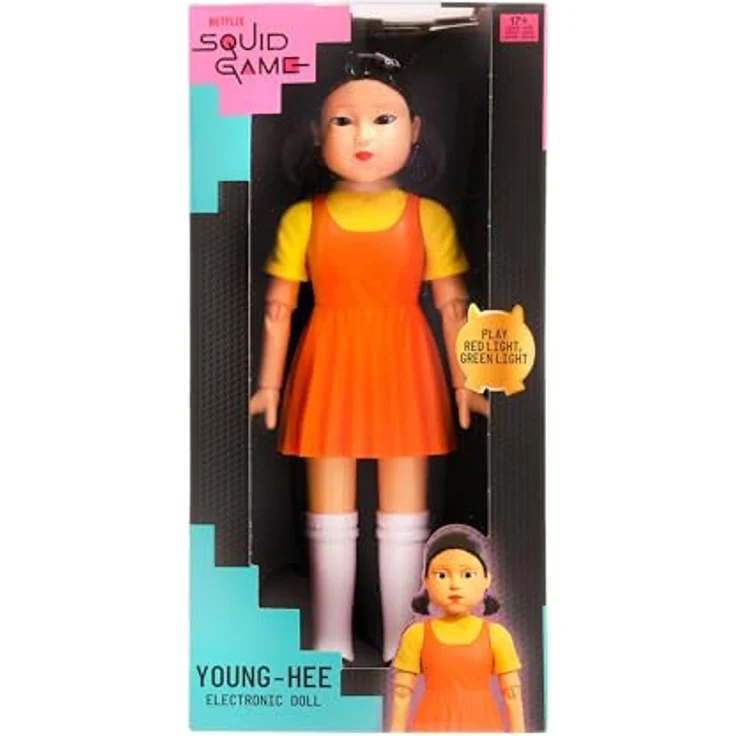 Squid Game Interaktive Puppe Young-Hee, detailgetreue Figur mit Bewegungssensoren und 6 Sounds aus der Serie – Bild 2