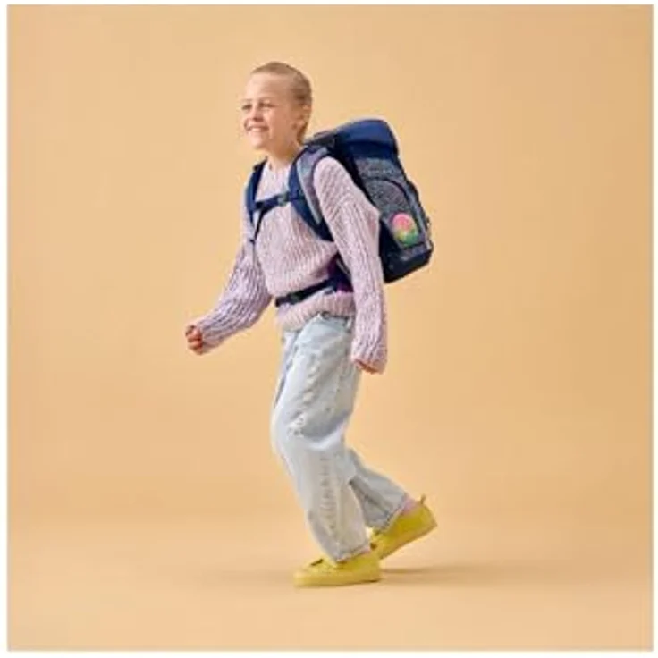ergobag cubo Set, ergonomischer Schulranzen 5-teilig für die 1. Klasse, standsicher und reflektierend, individuell gestaltbar, 28 x 40 x 25 cm – Bild 2