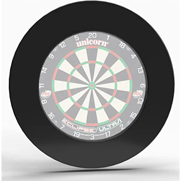 Unicorn Professional Heavy Duty Dartboard Surround, schützender Wandrahmen für Dartboards, schwarz – Bild 1