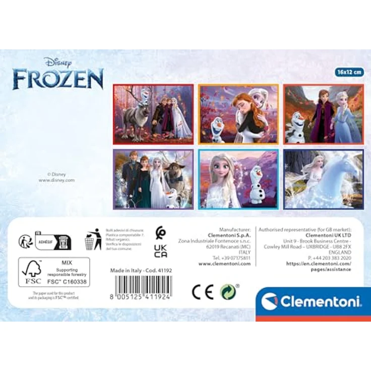 Clementoni Disney Frozen 12 Würfel Puzzle Kinder - Geschicklichkeitsspiel für Kinder ab 3 Jahren - Sensorik- & Motorikspielzeug 41192 – Bild 3
