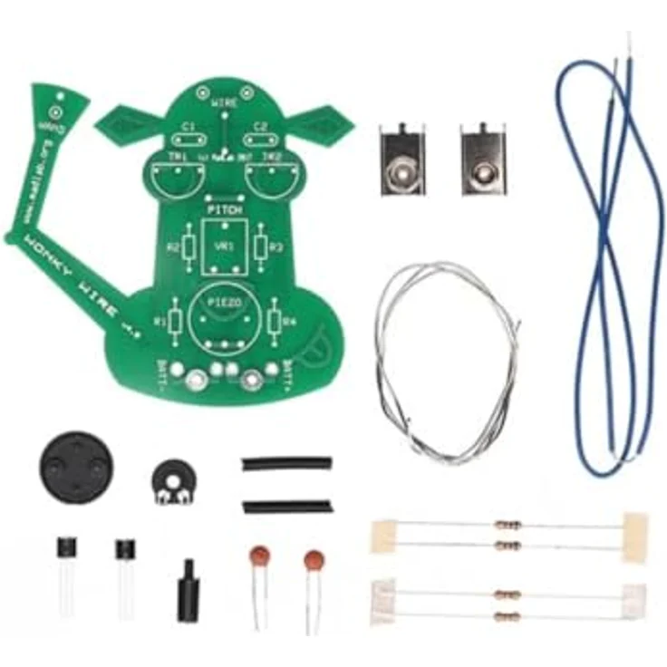 Whadda Lötbausatz, DIY, Madlab Elektronik-Kit, Wonky Wire, elektronische Nervenspirale, Handkoordinationsspiel, lehrreich und unterhaltsam – Bild 2
