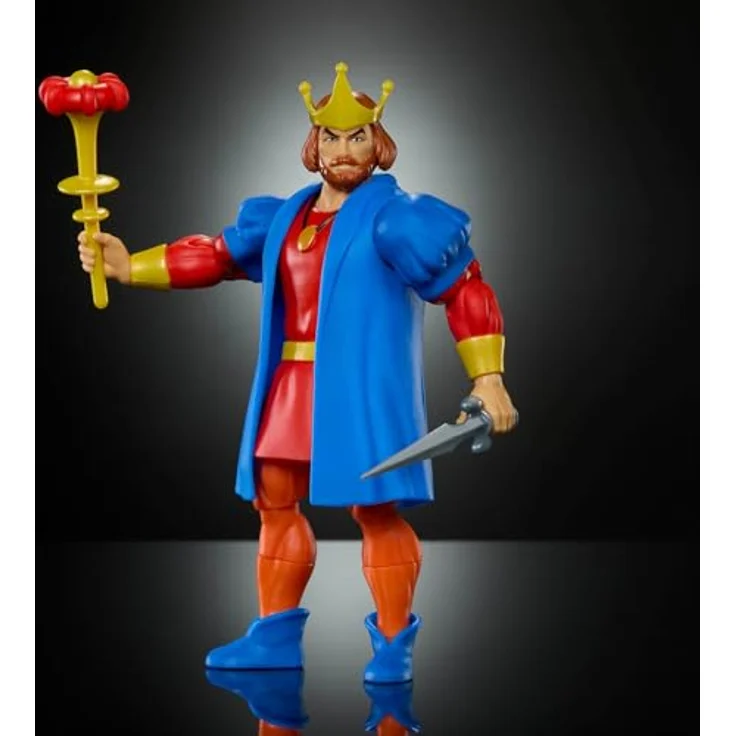 Masters of the Universe Origins König Randor Actionfigur, ca. 14 cm, detailreiches Design mit Streitkolben und Schwert, abnehmbarer Umhang, inklusive Mini-Comic, JKC44 – Bild 4