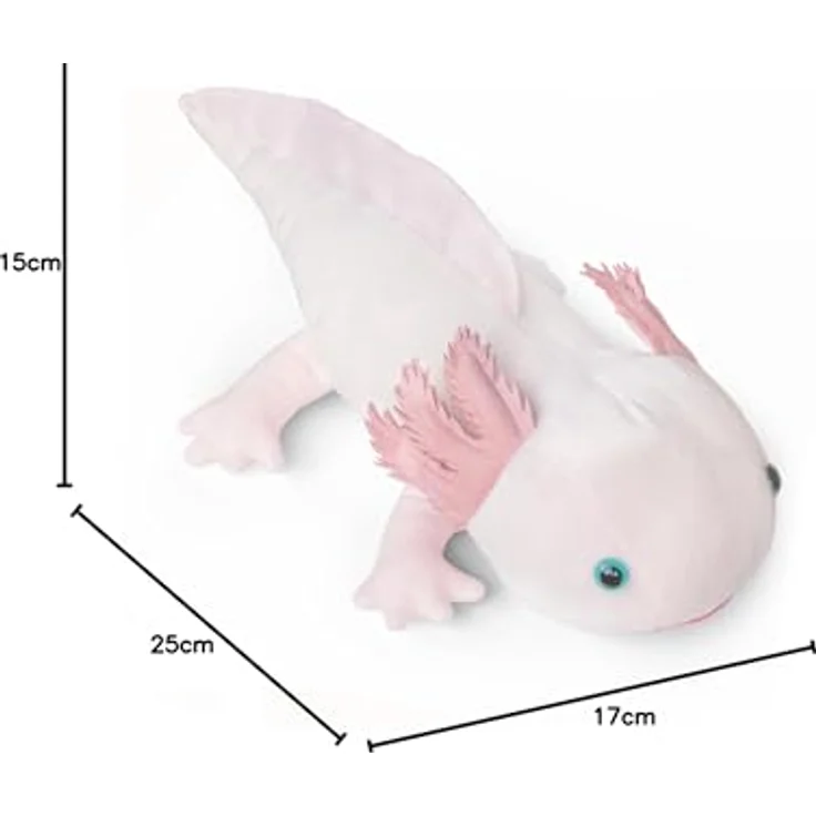 TOBAR Kuscheltier Axolotl Animigos Kuscheltier, Flauschiges und realistisches Geschenk für Kinder und Biologie-Fans – Bild 8