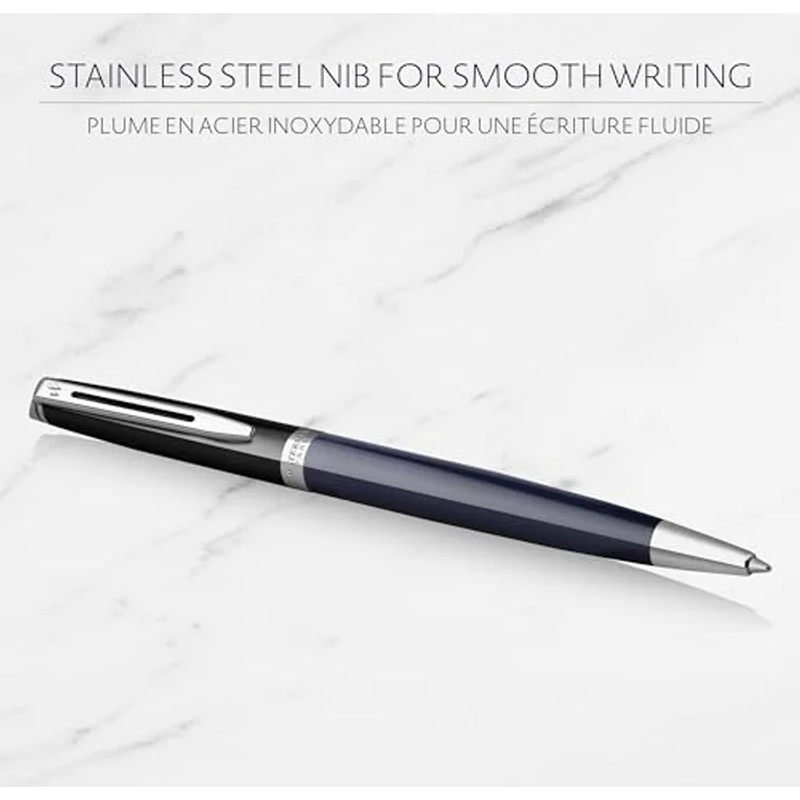 Waterman Hemisphere Colour Blocking, Kugelschreiber mit palladiumbeschichteter Verkleidung, dunkelblau – Bild 4